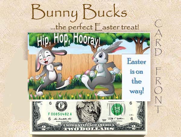 Bunny Bucks $2 - Hip, Hop, Hooray